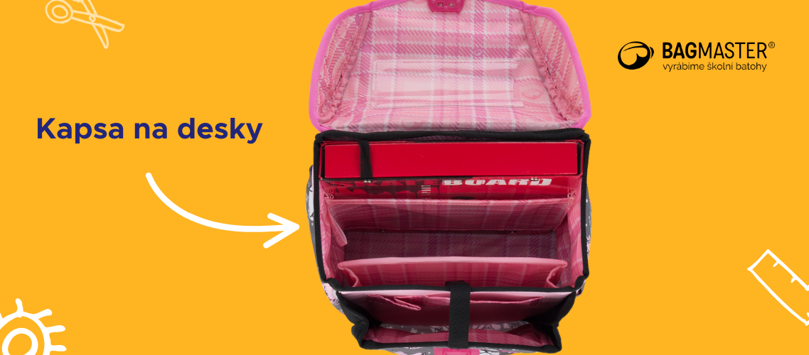 aktovka, škola, batoh, kapsa na desky, organizace