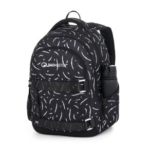 Bagmaster NOMAD 25 A studentský batoh – černo-bílý