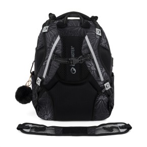 Bagmaster ZIPSTER 25 A studentský set – černý s bílými květy