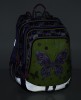 Školní batoh pro holčičky do první třídy - motýl - Bagmaster ALFA_8A_GREEN_VIOLET_PINK_1