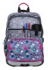 Dívčí školní batoh pro prvňáčky Bagmaster GALAXY_8A_PINK_GRAY_GREEN_1