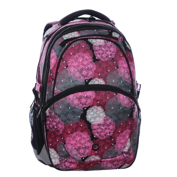 Školní batoh MADISON 0115 D růžové kytičky