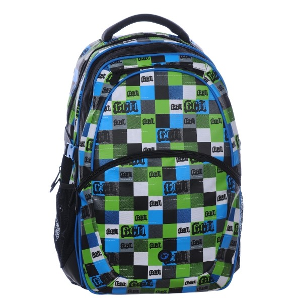 Klučičí školní batoh MADISON 0115 B BLUE/GREEN/BLACK