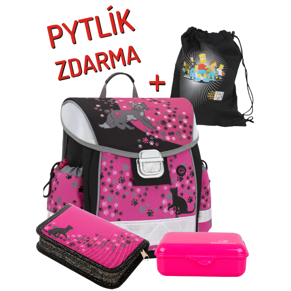 Školní aktovka pro prvňáčky Bagmaster SET LIM 0115 B lunch