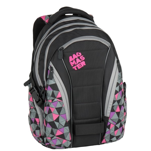 Studentský batoh BAG 7 C - šedo růžový