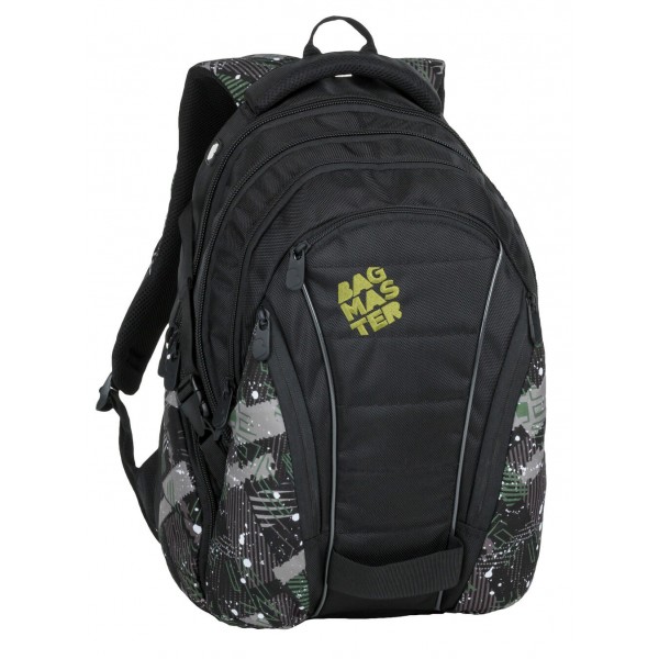 Studentský batoh BAGMASTER BAG 9 G GREEN/GRAY/BLACK