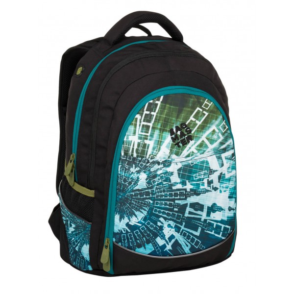 Studentský batoh DIGITAL 9 B - modro zelený