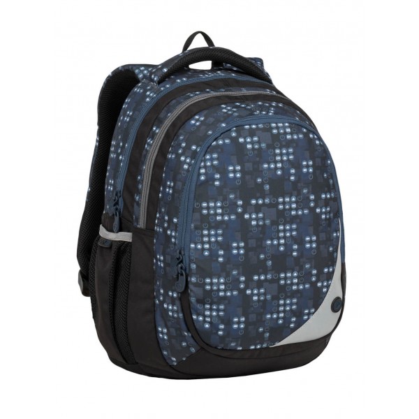 Školní tříkomorový batoh MAXVELL 9 B - modrý