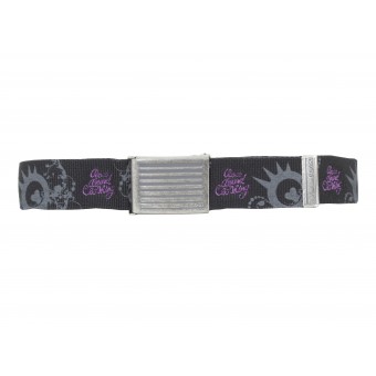 PEACE pásek FLOWER HEART BLK/GRY/VIO