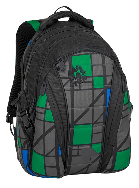 Studentský batoh BAG 8 H - šedo zelený