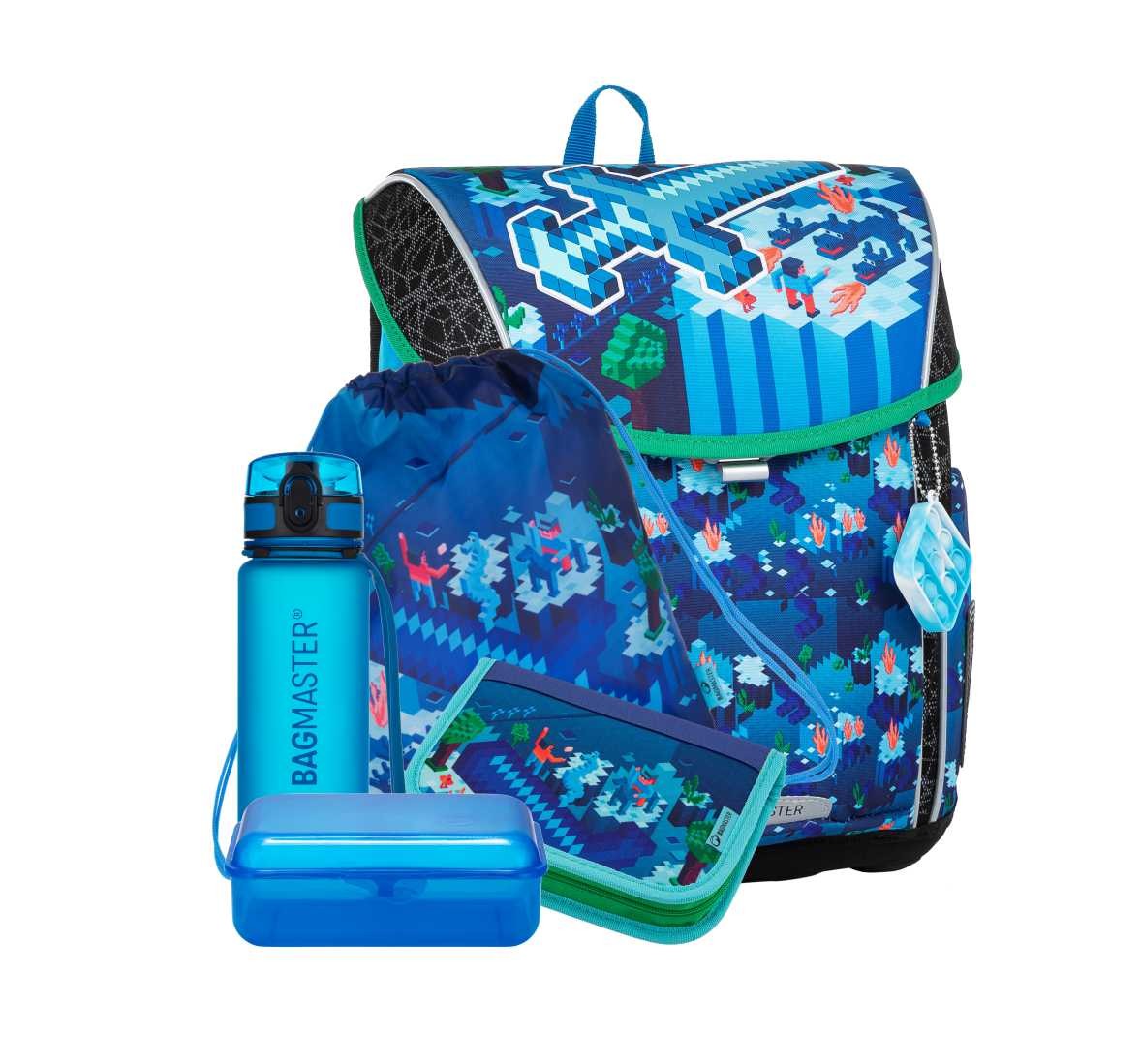 Bagmaster PRIM 22 D velký školní set pro prvňáčky - kostičkový svět