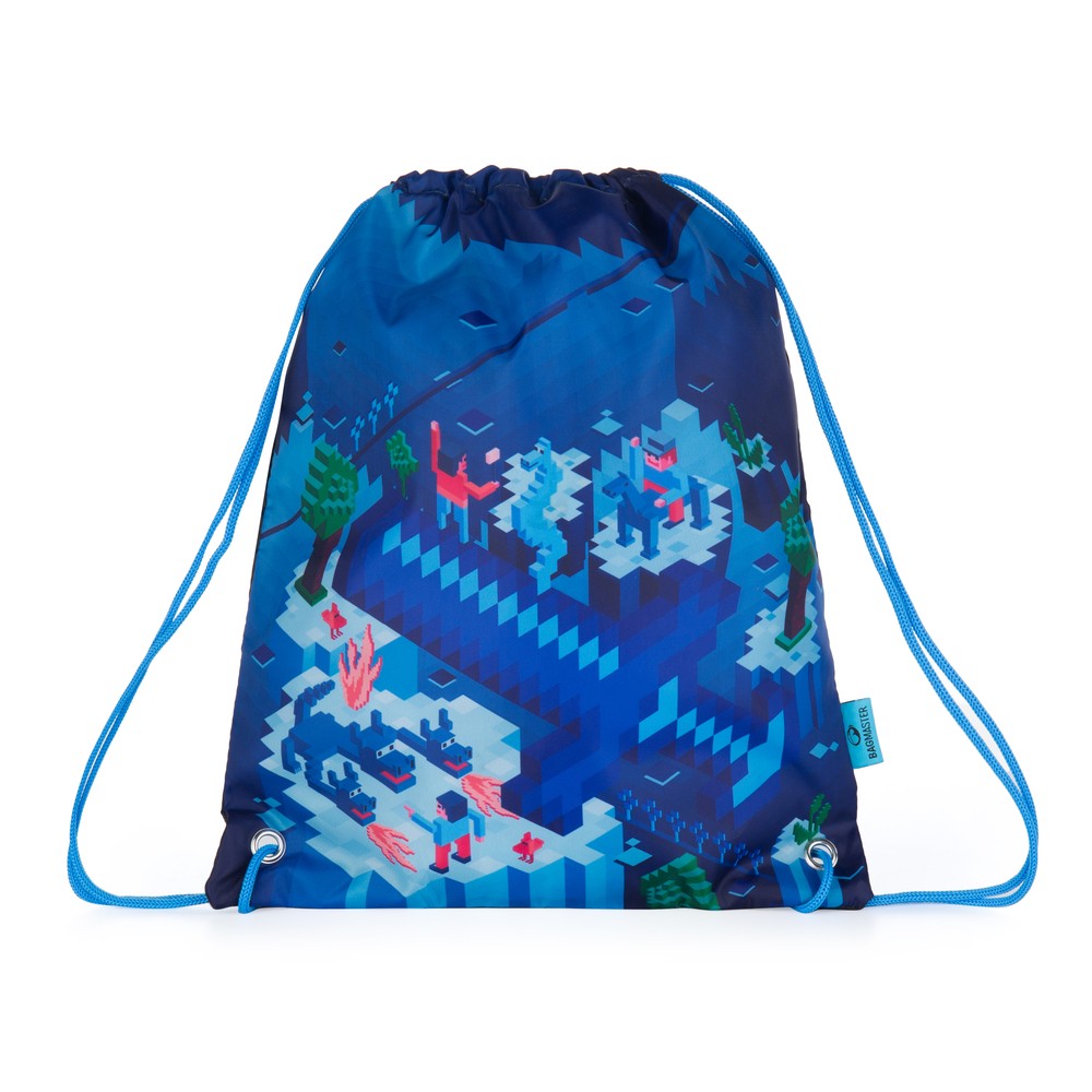 Školní sáček na přezůvky / tělocvik - kostičkový svět BagMaster